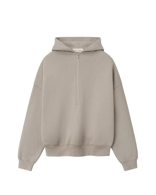 Fear Of God Gray Property Lounge Half Zip Hoodie for men