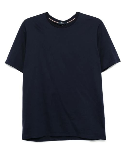 Herno Blue Cotton T-Shirt for men