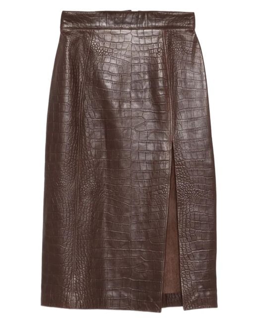 Gonna Midi di Amiri in Brown
