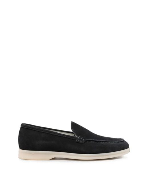 VELA SHOP Black Mocassins En Daim for men