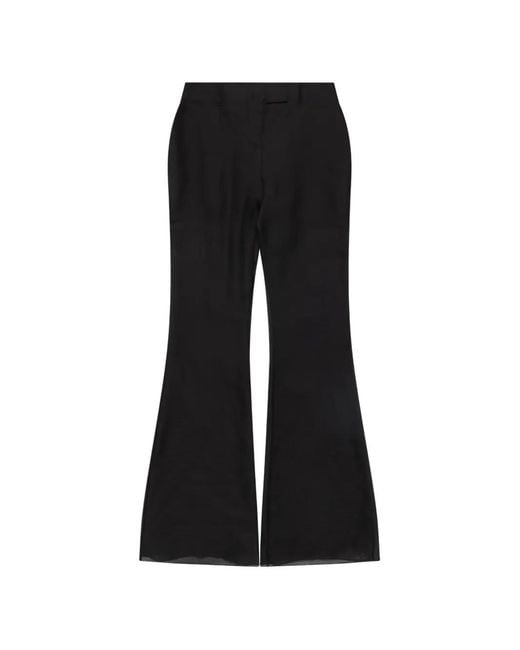 MATIERES FECALES Black Sheer Flared Trousers