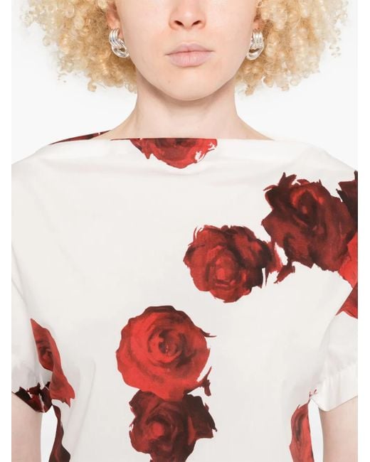 Liviana Conti Red Bluse mit Blumen-Print