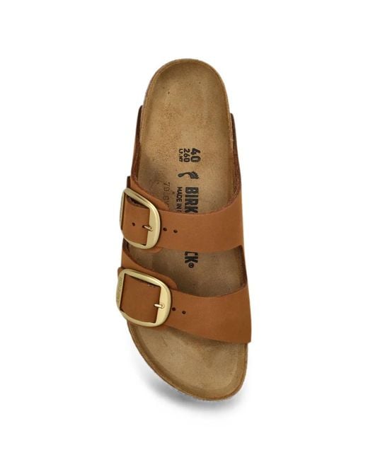 Birkenstock Brown Arizona Big Buckle Slides