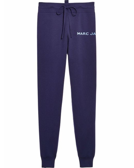 Marc Jacobs The Knit Sweatpant Logo Track Pants in Blue - Lyst