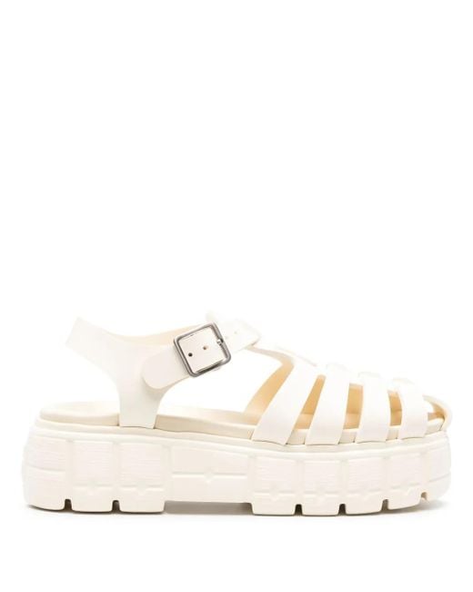 Miu Miu フラットフォーム サンダル Natural