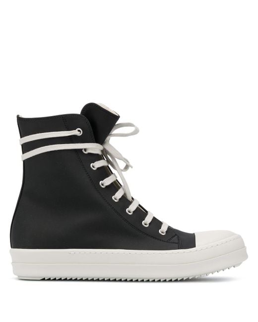 Rick Owens Ramones Hi-top Sneakers in Black for Men | Lyst Canada