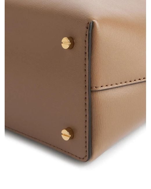 Totême  Natural "T-Lock" Leather Clutch Bags