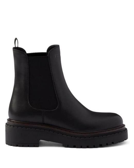 Bottines Chelsea En Cuir Prada en coloris Black