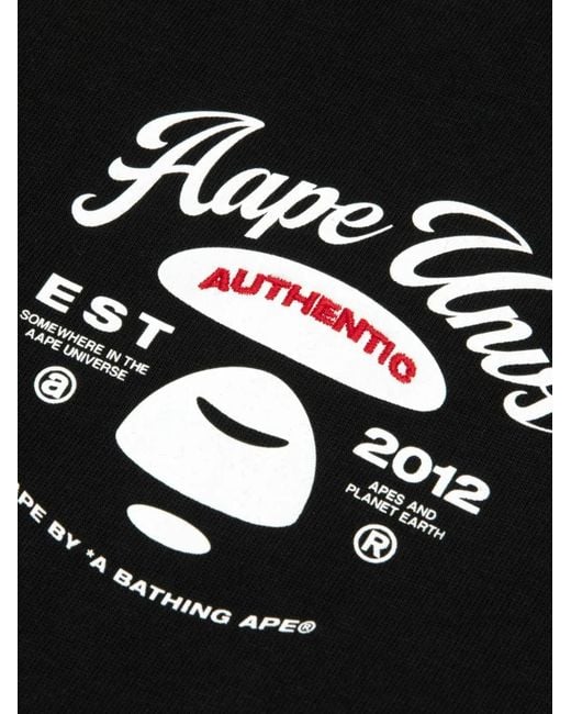 Aape By A Bathing Ape Black Heart-Graphic T-Shirt for men