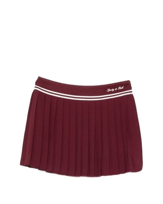 Sporty & Rich Red Abigail Mini Skirt