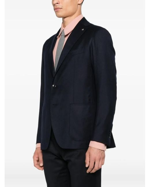 Tagliatore Blue Two-Button Wool Blazer for men