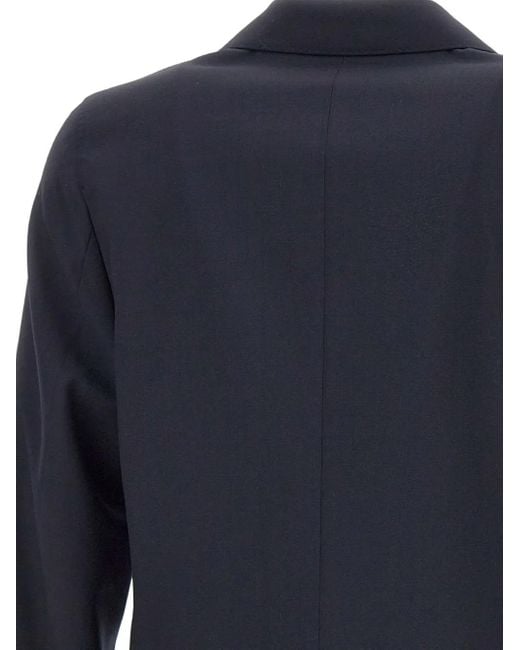Officine Generale Blue Leon Double-Breasted Blazer for men