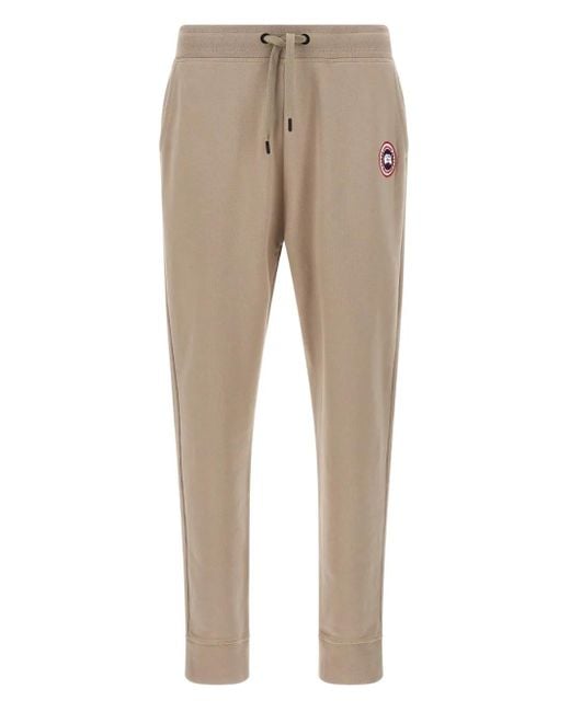 Canada Goose Joggingbroek Met Logopatch En Trekkoord in het Natural voor heren
