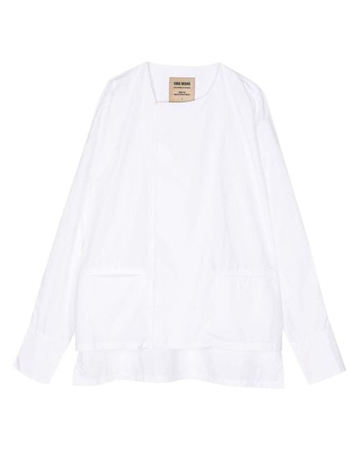 Uma Wang White Tobin Cotton-linen Shirt for men