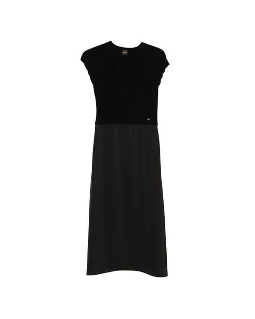 Boss Black Ribbed Dress