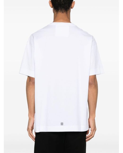 Givenchy Katoenen T-shirt Met Geborduurd Logo in het White voor heren