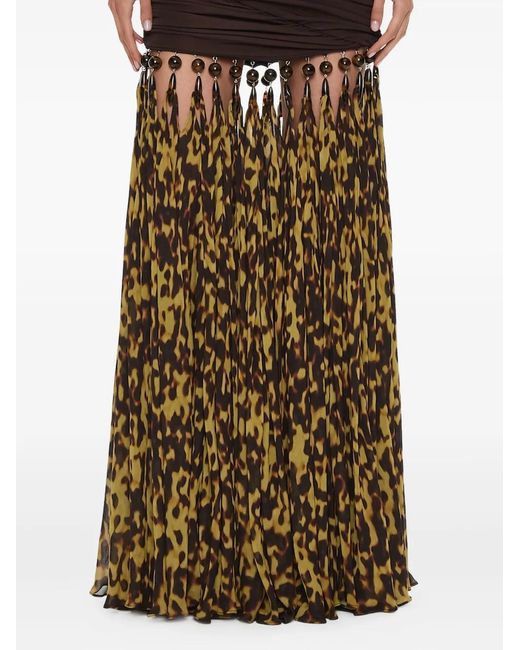 Christopher Esber Metallic Droplet Jersey Maxi Skirt