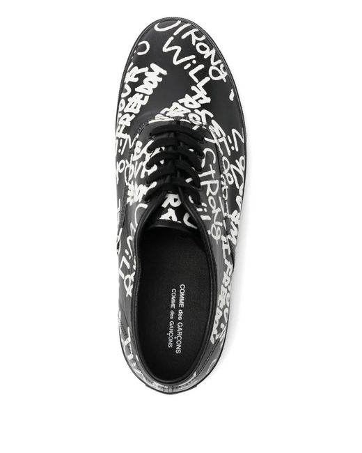 Comme des Garçons Black Slogan-Print Sneakers