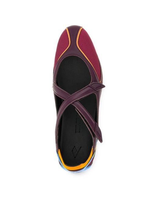 The Attico Purple Floor 01 Crossover-Strap Ballet Sneakers