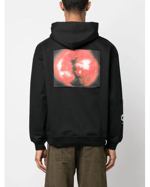 Rassvet (PACCBET) Black Drawstring Cotton Hoodie for men