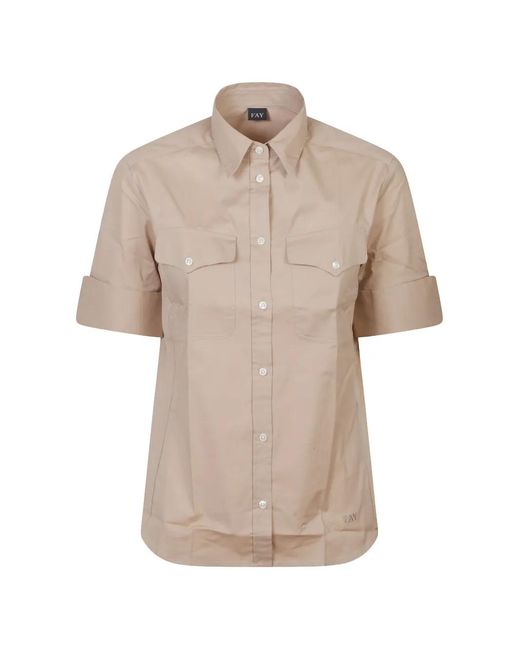 Fay Natural Chest-Pocket Shirt