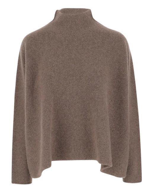 Giorgio Armani Brown Pullover mit Stehkragen