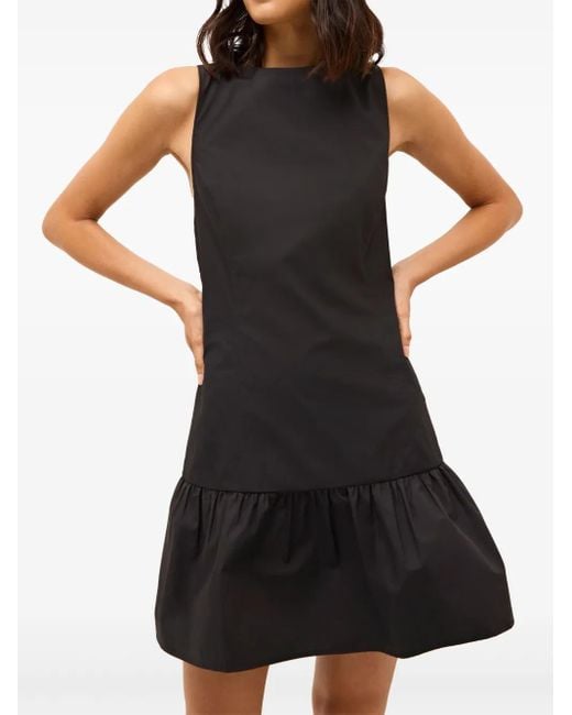 Marie Oliver Black Marilyn Ruffle-Hem Mini Dress