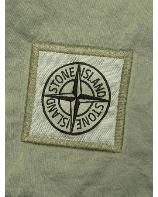 Stone Island Zwembroek Met Logopatch En Elastische Tailleband in het Green voor heren