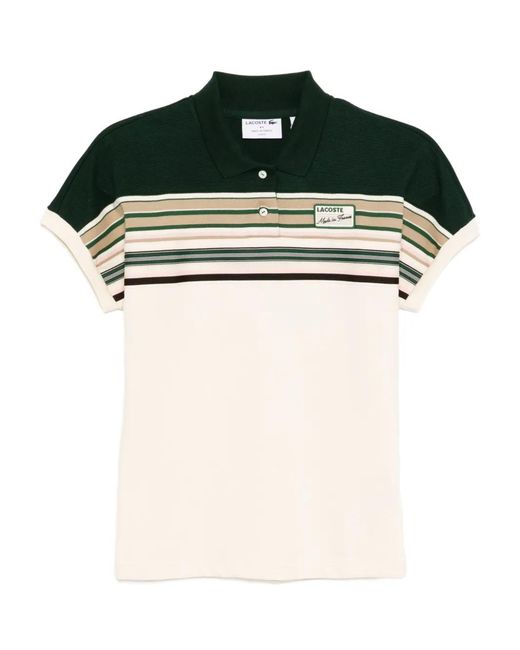 Lacoste Green Striped Polo Shirt