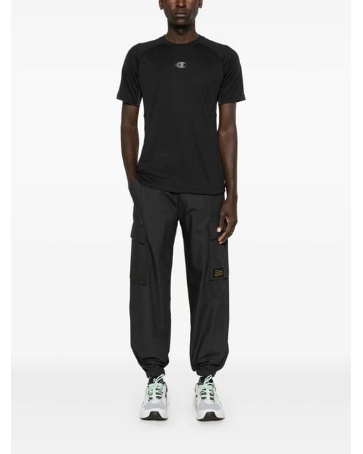 Champion Blue Logo Patch Cargo Drawstring Trousers for men