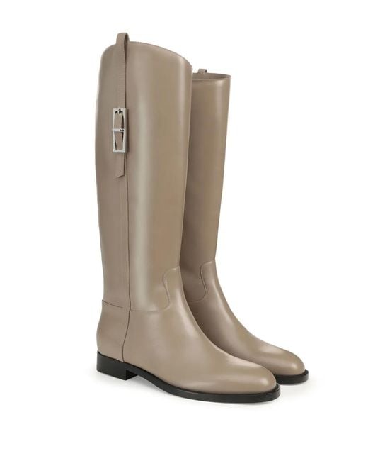 Sergio Rossi 20Mm Sr Nora Boots in Natural | Lyst