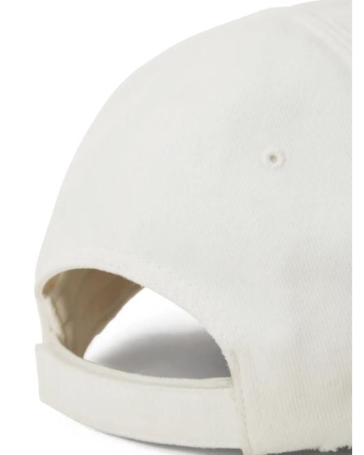Alexander Wang White Distressed Logo Baseball Cap