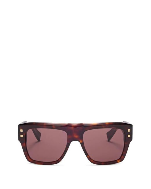 Balmain Purple Geometric Sunglasses