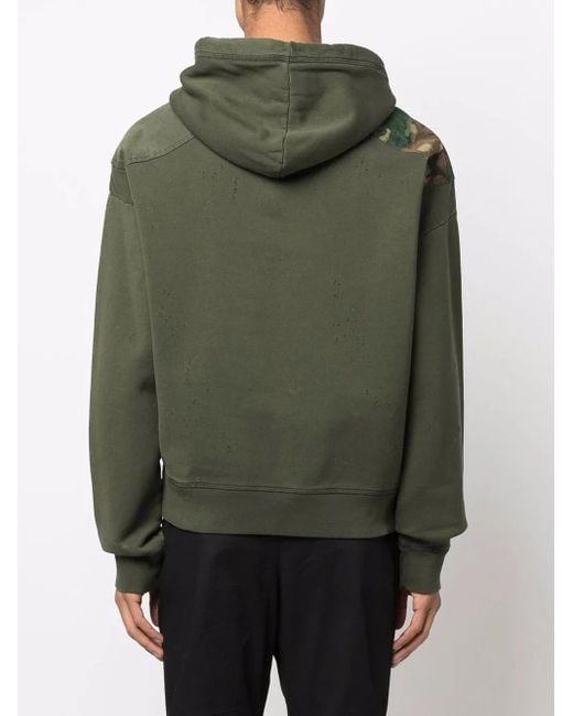 DSquared² Green Logo-Print Cotton Hoodie for men