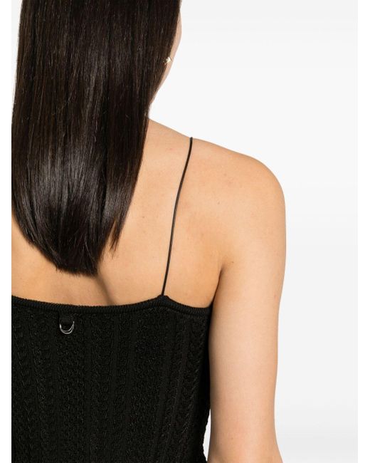 Jacquemus Black Le Haut Bella Cable-Knit Top