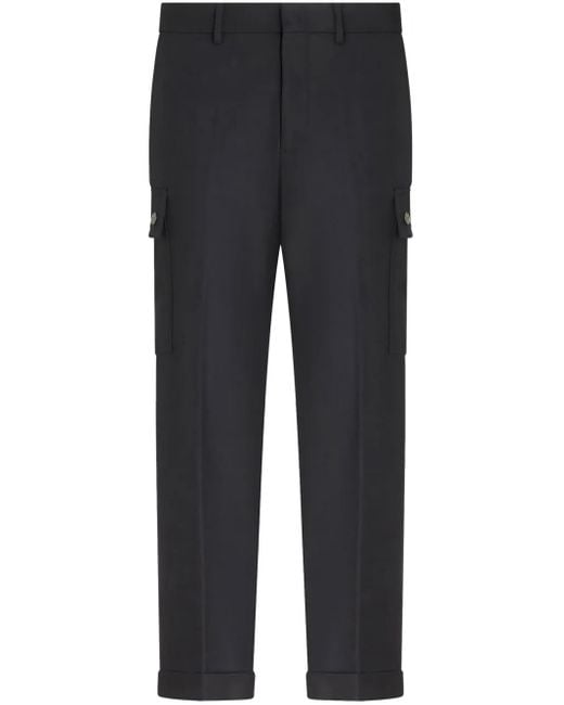 Etro Blue Wool Cargo Trousers for men
