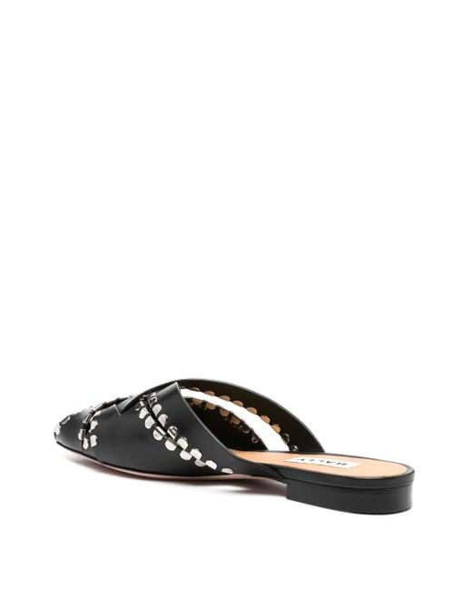 Bally Black Embellished Mules