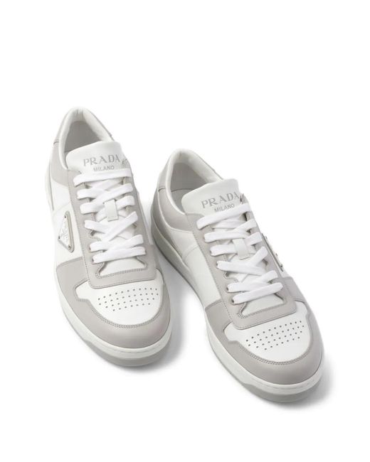 Prada White Luxurious High-Top Canvas Sneaker For for men