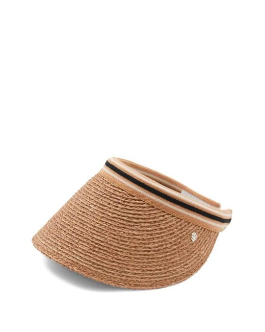 Helen Kaminski Natural Bianca 12 Striped Raffia Visor