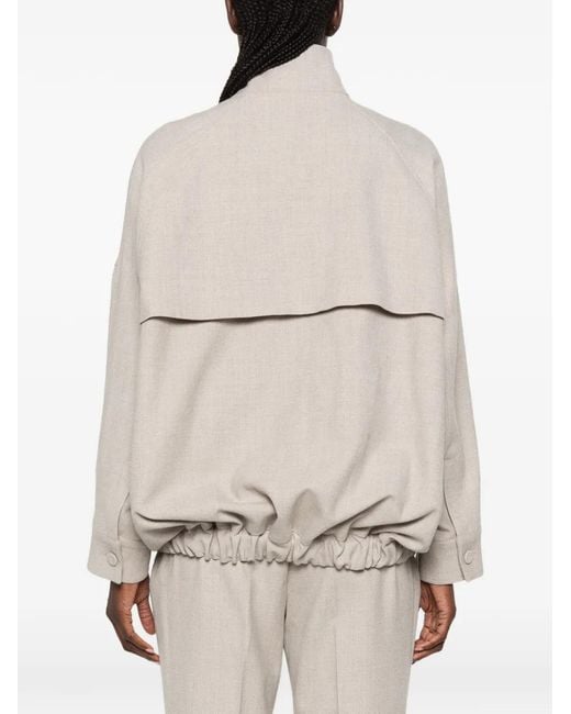 Fabiana Filippi White High-Neck Jacket