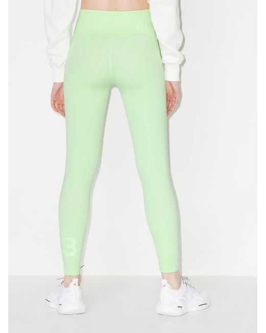 Y-3 Green Legging À Logo Imprimé