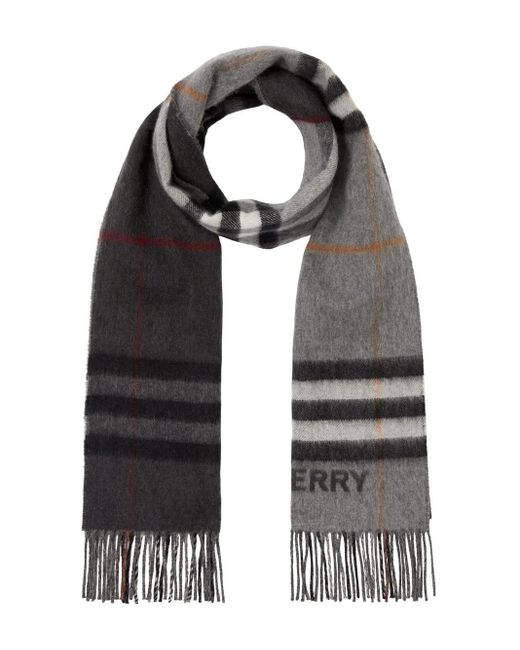 Burberry Black Checked Pattern Scarf
