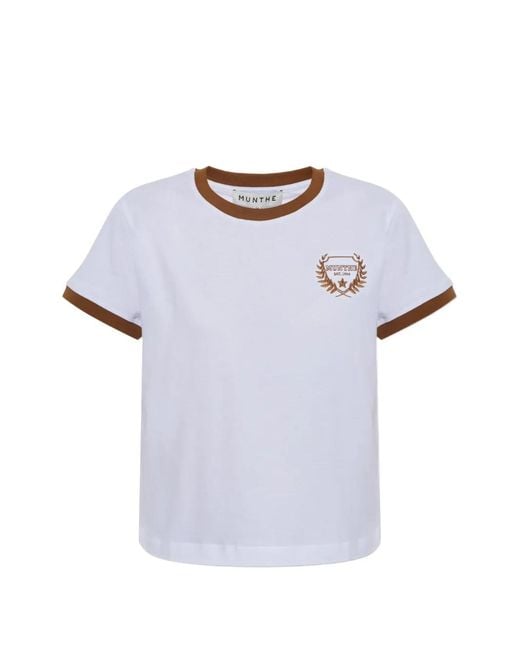 Munthe Blue Vagary Embroidered T-Shirt