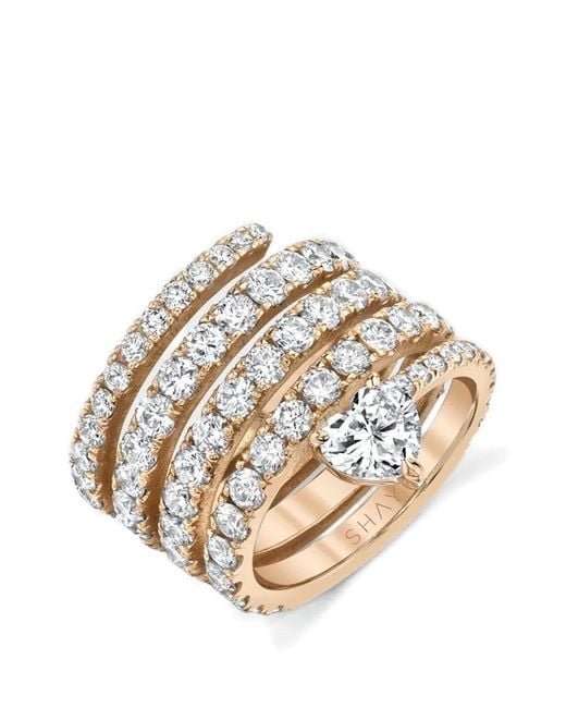 SHAY Metallic Diamond Stackable Heart Ring