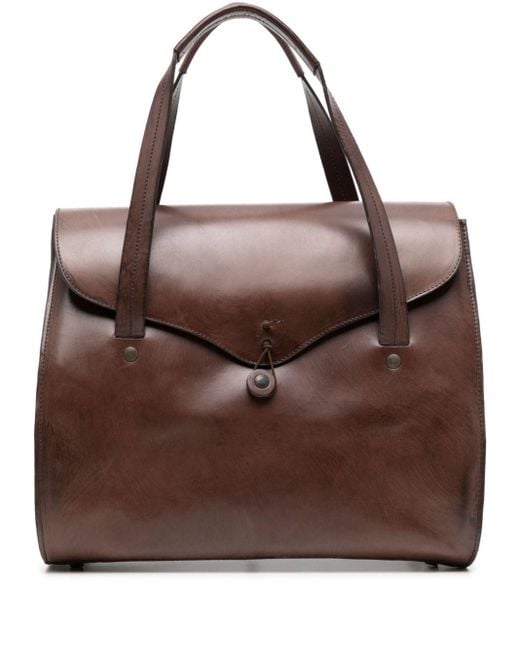 Cherevichkiotvichki Brown Calf Leather Shoulder Bag