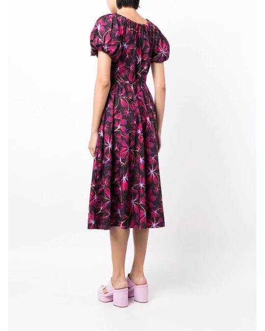 Vestido Cecile con estampado floral Ulla Johnson de color Purple
