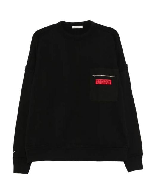 メンズ Undercover ジップポケット スウェットシャツ Black
