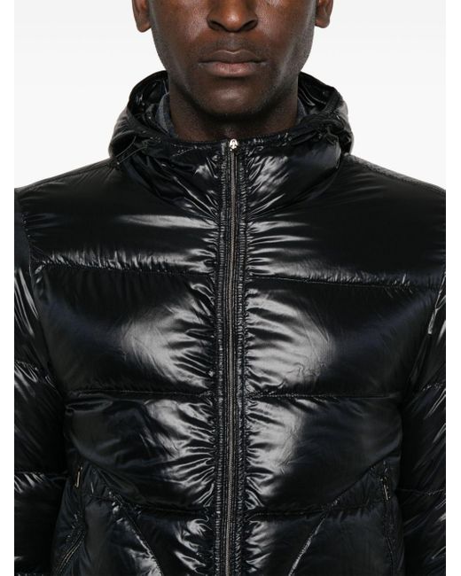 Herno Black Quilted Puffer Jacket for men