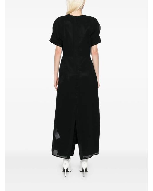 Jil Sander Black Georgette Dress