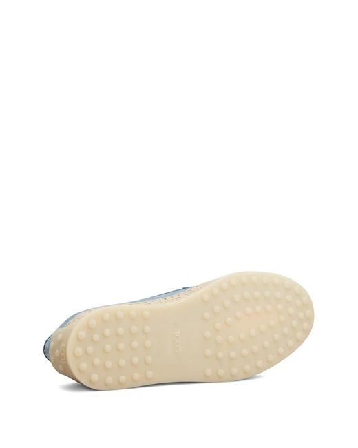 Tod's Blue Loafer Mit Flechtborten